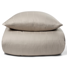 Sengetøj - Blødt, jacquardvævet bomuldssatin - Check sand - By Night sengesæt